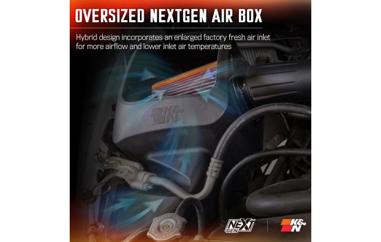 Admisión de aire frío K&N NextGen compatible con RAM 1500/2500/3500 2009-2018 y 1500 Classic 2019-2024 5.7L 50-1561 K&N, Imagen 7