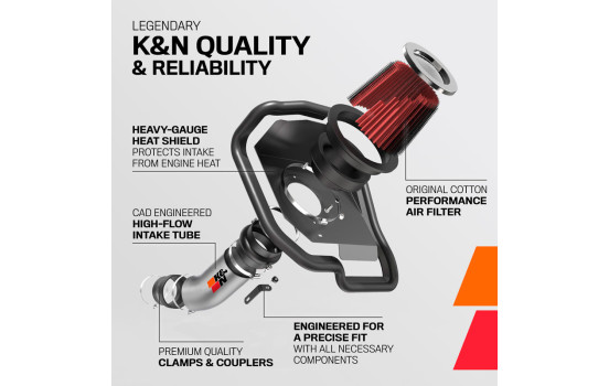 Kit K&N Typhoon para Hyundai Veloster N e i30 N 2.0 L4 2017-2024 - Plateado (69-5324TS) K&N, Imagen 7