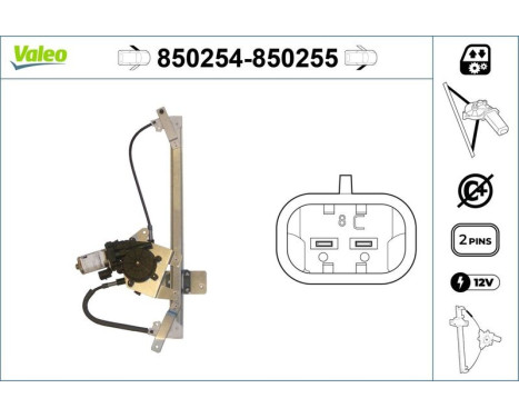 Fönsterhiss 850254 Valeo, bild 3