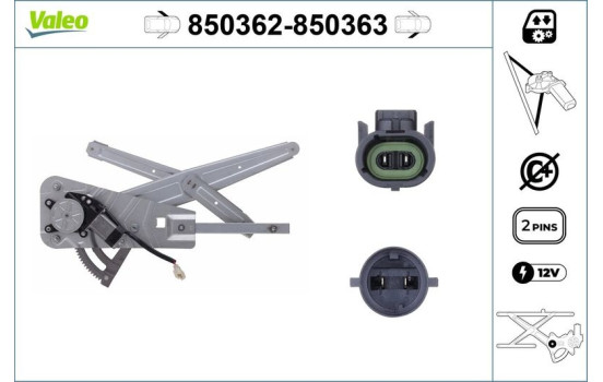 Fönsterhiss 850362 Valeo, bild 3