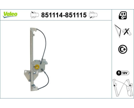 Fönsterhiss 851114 Valeo, bild 2