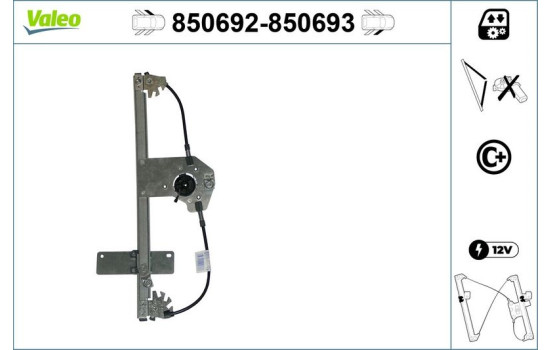 Fönsterregulator 850692 Valeo, bild 2