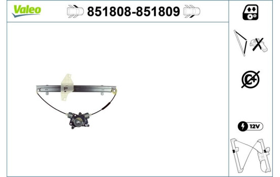 Fönsterregulator 851808 Valeo