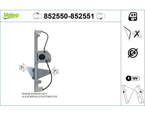 Fönsterregulator 852550 Valeo, bild 2
