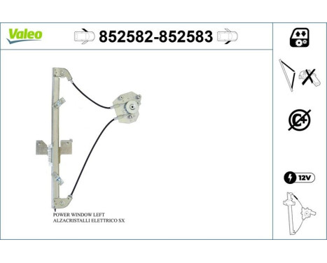Fönsterregulator 852582 Valeo, bild 2