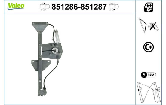 Fönsterregulatormekanism 851286 Valeo, bild 2