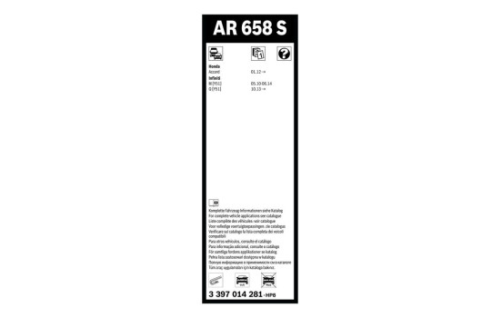 Bosch Aerotwin AR658S torkarblad - Längd: 650/475 mm - uppsättning torkarblad fram, bild 4