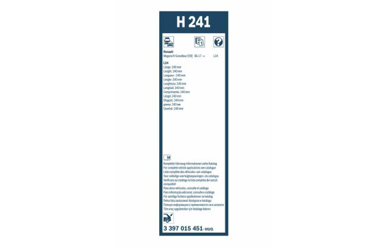 Bosch bakre torkare H241 - Längd: 240 mm - bakre torkarblad, bild 9
