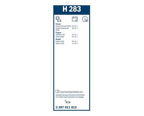 Bosch bakre torkare H283 - Längd: 280 mm - bakre torkarblad, bild 10