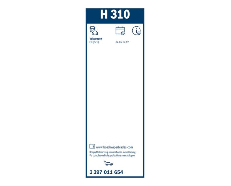 Bosch bakre torkare H310 - Längd: 300 mm - bakre torkarblad, bild 10