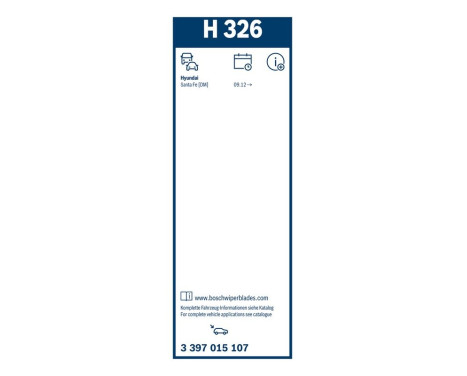 Bosch bakre torkare H326 - Längd: 325 mm - bakre torkarblad, bild 10