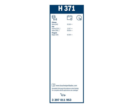 Bosch bakre torkare H371 - Längd: 370 mm - bakre torkarblad, bild 10