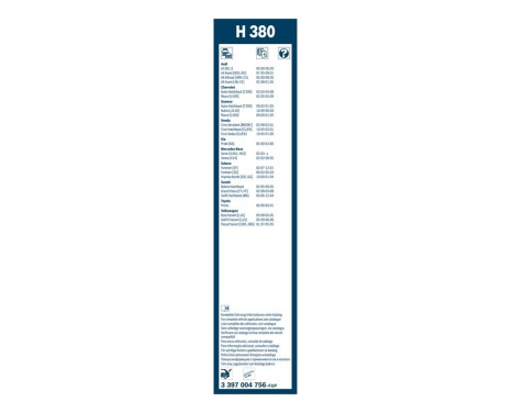 Bosch bakre torkare H380 - Längd: 380 mm - bakre torkarblad, bild 7