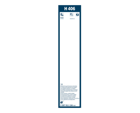 Bosch bakre torkare H406- Längd: 400mm - bakre torkarblad, bild 3
