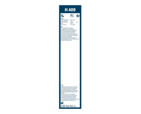Bosch bakre torkare H409 - Längd: 400 mm - bakre torkarblad, bild 7