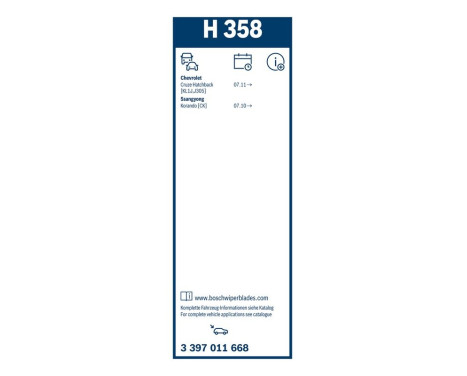 Bosch torkarblad värdepaket 291S + H358, bild 22