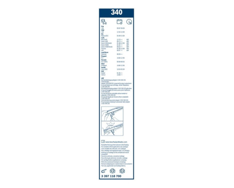 Bosch torkarblad värdepaket 340 + H380, bild 22