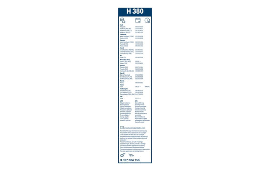 Bosch torkarblad värdepaket 481S + H380, bild 11