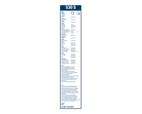 Bosch torkarblad värdepaket 530S + H251, bild 11