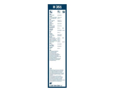 Bosch torkarblad värdepaket 531 + H351, bild 18