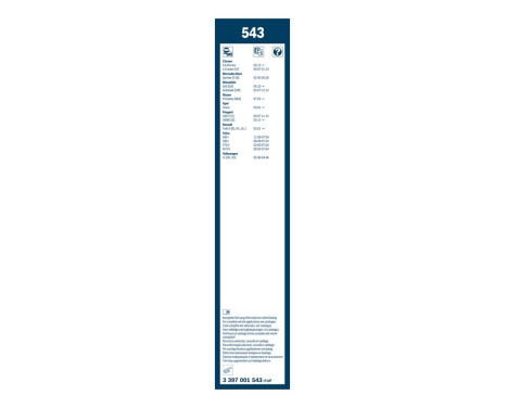Bosch torkarblad värdepaket 543 + H306, bild 7