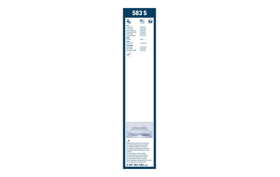 Bosch torkarblad värdepaket 583S + H380, bild 14