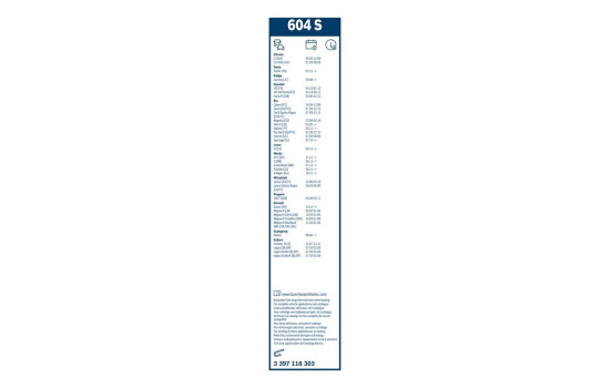 Bosch torkarblad värdepaket 604S + H341, bild 22