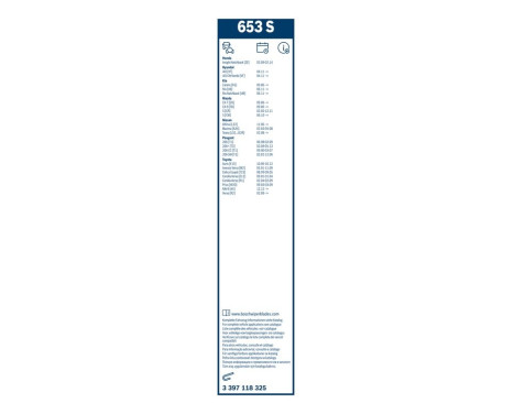 Bosch torkarblad värdepaket 653S + 500U, bild 11