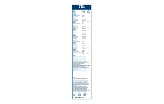Bosch torkarblad värdepaket 701 + H412, bild 7