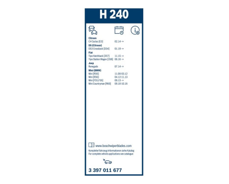 Bosch torkarblad värdepaket A104S + H240, bild 11