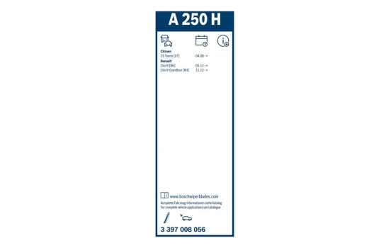 Bosch torkarblad värdepaket A112S + A250H, bild 11