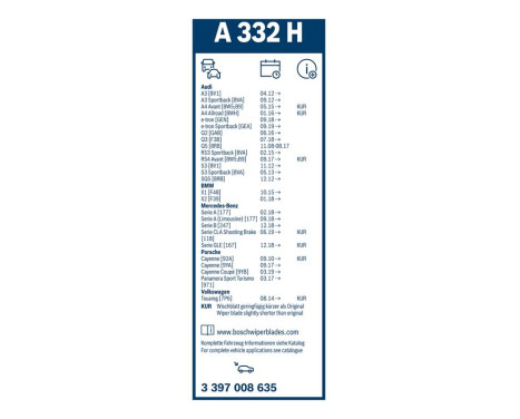 Bosch torkarblad värdepaket A164S + A332H, bild 11