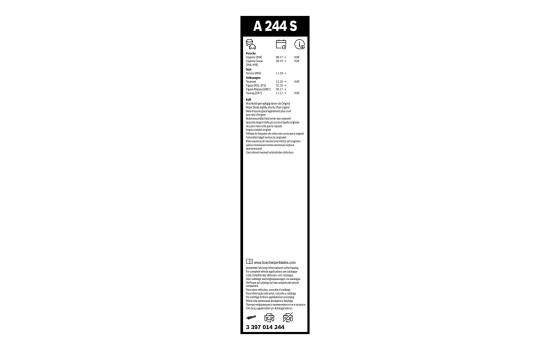 Bosch torkarblad värdepaket A244S + A332H, bild 15