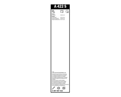 Bosch torkarblad värdepaket A422S + H480, bild 25