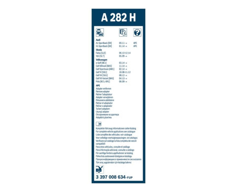 Bosch torkarblad värdepaket A863S + A282H, bild 10