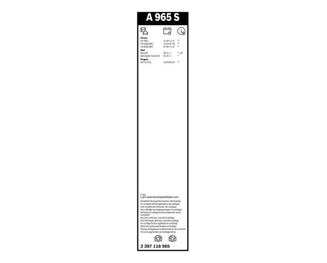 Bosch torkarblad värdepaket A965S + H181, bild 11
