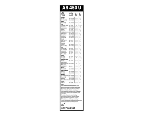 Bosch torkare Aerotwin AR450U - Längd: 450 mm - enkel fronttorkare, bild 14