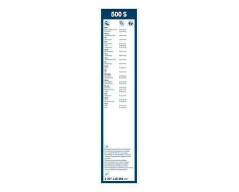 Bosch torkare Twin 500S - Längd: 500/500 mm - set torkarblad för, bild 7