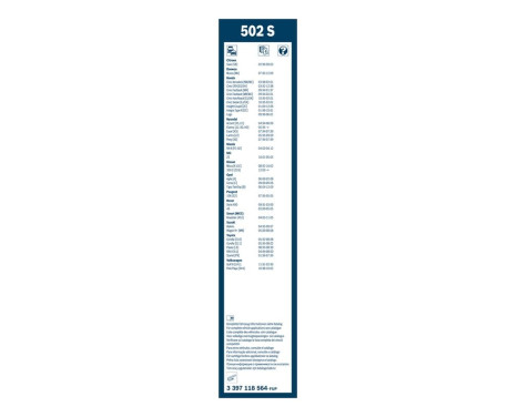 Bosch torkare Twin 502S - Längd: 500/450 mm - set torkarblad för, bild 7