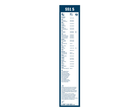 Bosch torkare Twin 551S - Längd: 550/500 mm - set torkarblad för, bild 3