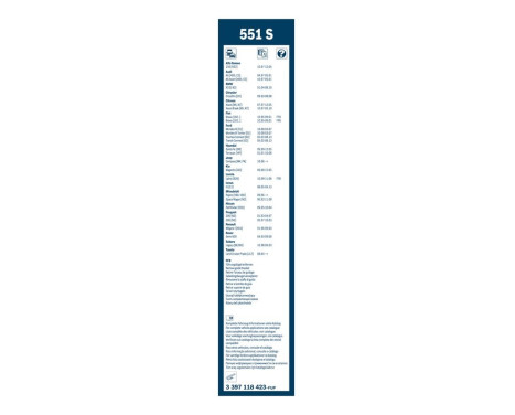 Bosch torkare Twin 551S - Längd: 550/500 mm - set torkarblad för, bild 7