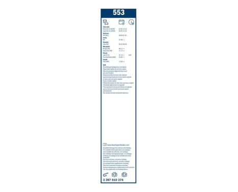 Bosch torkare Twin 553 - Längd: 550/340 mm - set torkarblad för, bild 10