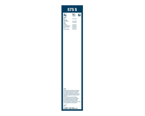 Bosch torkare Twin 575S - Längd: 575/575 mm - set med främre torkarblad, bild 7