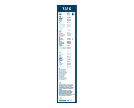 Bosch torkare Twin 728S - Längd: 550/475 mm - set med främre torkarblad, bild 7