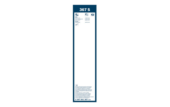 Bosch Twin 367S torkarblad - Längd: 600/625 mm - uppsättning torkarblad fram, bild 3