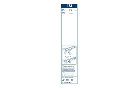 Bosch Twin 472 torkarblad - Längd: 425/380 mm - uppsättning torkarblad fram, bild 10