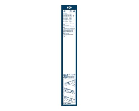 Bosch Twin 600 torkarblad - Längd: 600 mm - enkelt torkarblad fram, bild 3