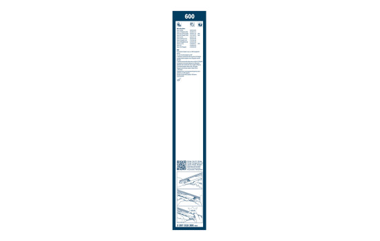 Bosch Twin 600 torkarblad - Längd: 600 mm - enkelt torkarblad fram, bild 3
