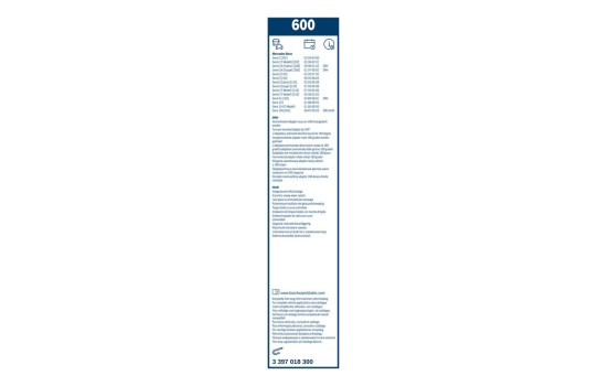 Bosch Twin 600 torkarblad - Längd: 600 mm - enkelt torkarblad fram, bild 6
