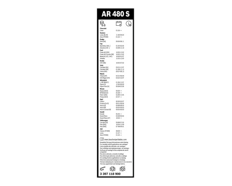 Bosch vindrutetorkarblad värdepaket AR480S + 450U, bild 14